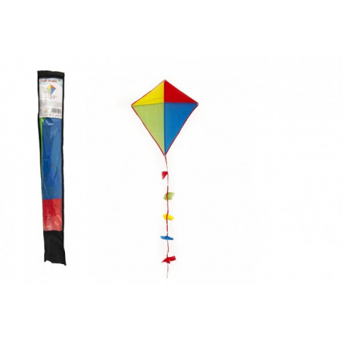 Obrázek Drak létající nylon 70x60cm barevný v sáčku 10x70cm