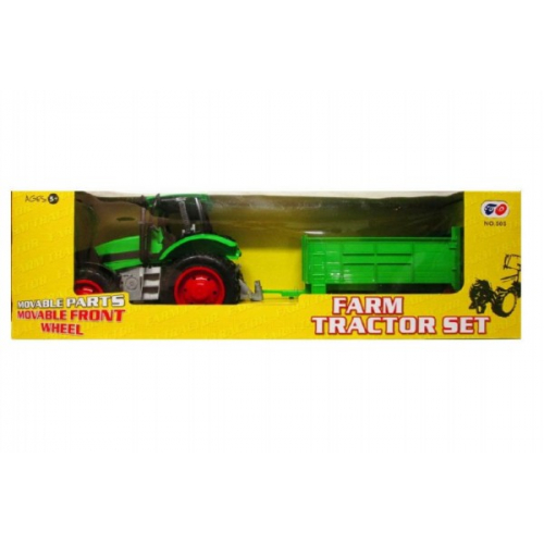 Traktor velk s vlekou plast 60cm na setrvank v krabici 75x20x20cm - Cena : 459,- K s dph 