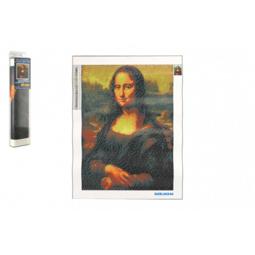 Obrzek Diamantov obrzek Mona Lisa 40x30cm s doplky v blistru 7x33x3cm