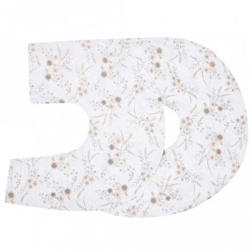 Obrázek Povlak na kojící polštář ve tvaru C New Baby XL Květy bílý