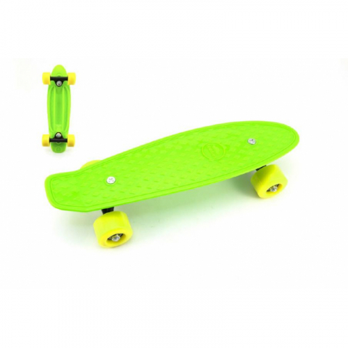 Skateboard - pennyboard 43cm, nosnost 60kg plastov osy, zelen, lut kola - Cena : 217,- K s dph 