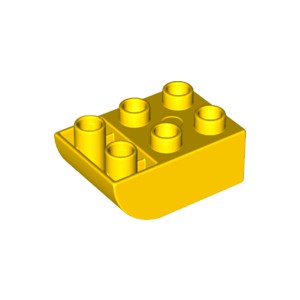 LEGO DUPLO - Kostika 2x3 Obrcen Oblouk, Svtle Yellow - Cena : 9,- K s dph 