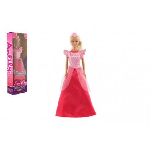 Obrázek Panenka princezna Anlily plast 28cm červená v krabici 10x32x5cm