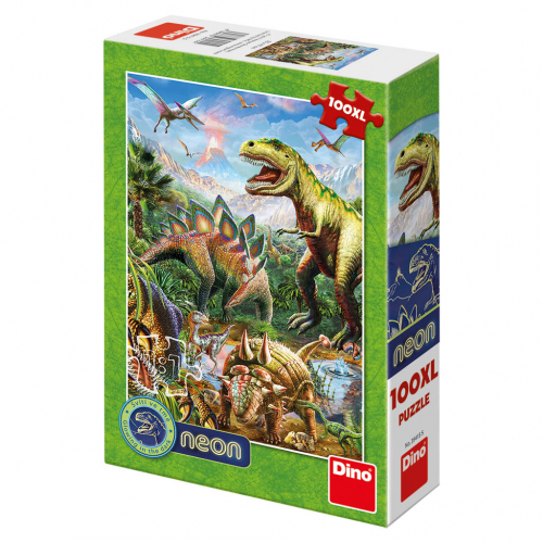 Puzzle Svt dinosaur 100DXL neon - Cena : 244,- K s dph 