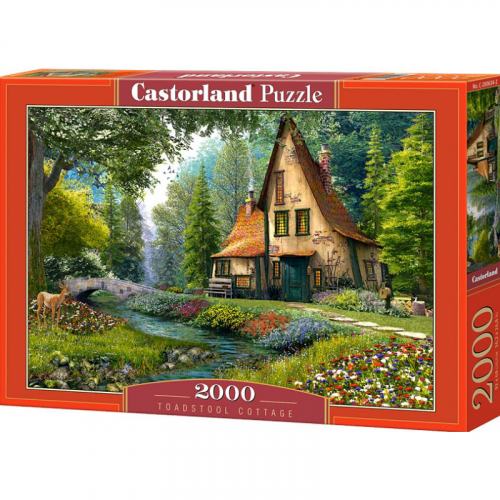 Obrázek Puzzle 2000 dílků - Domek se špičatou stříškou u potoka