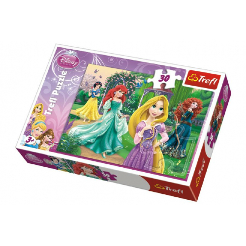 Puzzle Locika, Merida, Ariel a Snhurka Princezny Disney 27x20cm 30 dlk  21x14x4cm - Cena : 77,- K s dph 