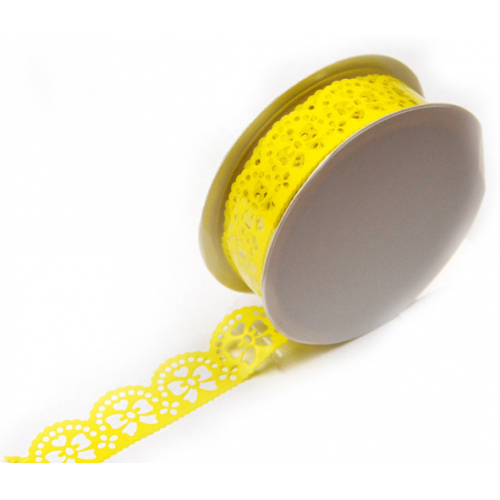 Obrázek Samolepicí krajka - žluté mašličky 1,8 cm x 1 m