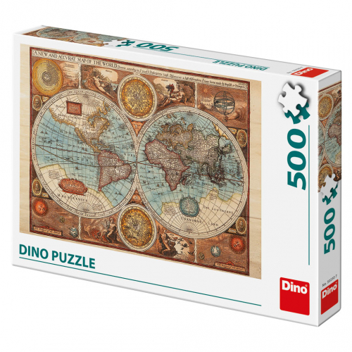 Puzzle Mapa Svta 47x33cm 500 dlk - Cena : 215,- K s dph 