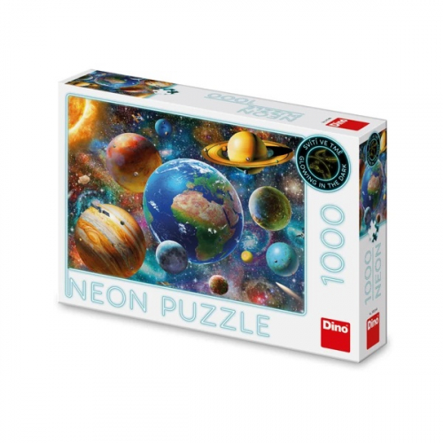 Dino Puzzle Planety neon 1000 dlk - Cena : 436,- K s dph 
