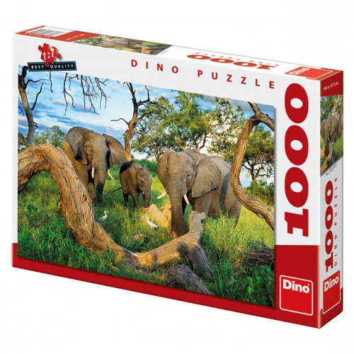 Puzzle Sloni z Botswany 1000D - Cena : 197,- K s dph 