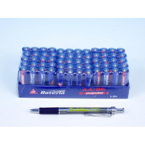 Baterie Popular R6/AA 1,5V zinkochloridov 4ks - Cena : 49,- K s dph 