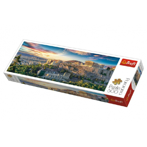 Puzzle Acropolis, Atny panorama 500 dlk 66x23,7cm - Cena : 137,- K s dph 