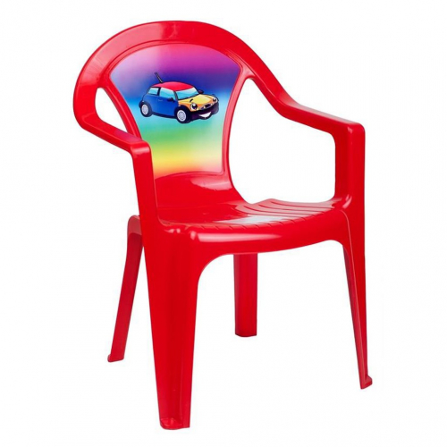 Obrázek Dětský zahradní nábytek - Plastová židle červená auto