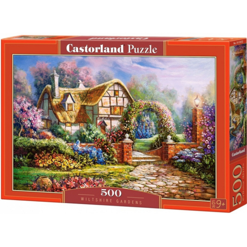 Obrázek Puzzle Castorland 500 dílků - Wilshirské zahrady (domek s květinovou bránou)