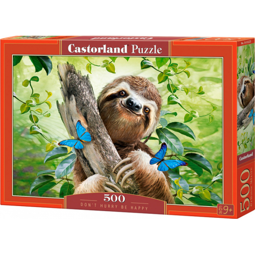 Obrázek Puzzle Castorland 500 dílků - Nespěchej a buď šťastný (lenochod)