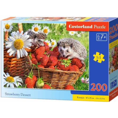 Puzzle Castorland 200 dlk premium - Jeci v jahodch - Cena : 126,- K s dph 