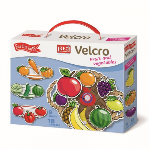 Obrázek PEXI Velcro skládačky - Ovoce a Zelenina (Fruits and Vegetables)