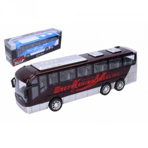 Autobus plast 32cm na setrvank 2 barvy v krabici 37x13x9cm - Cena : 149,- K s dph 