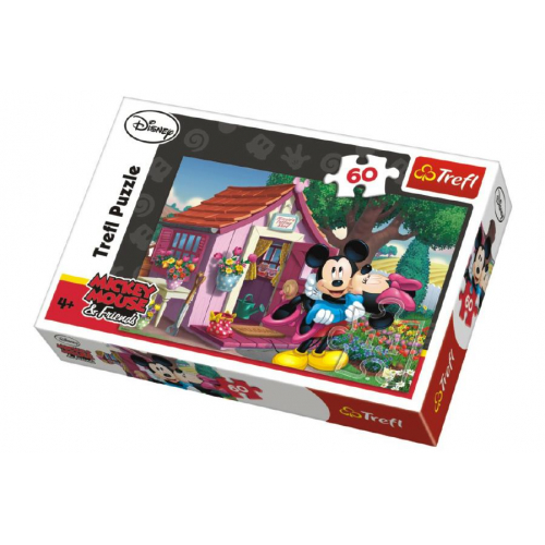 Puzzle Mickey Mouse a Minnie na zahrad 33x22cm 60 dlk - Cena : 91,- K s dph 