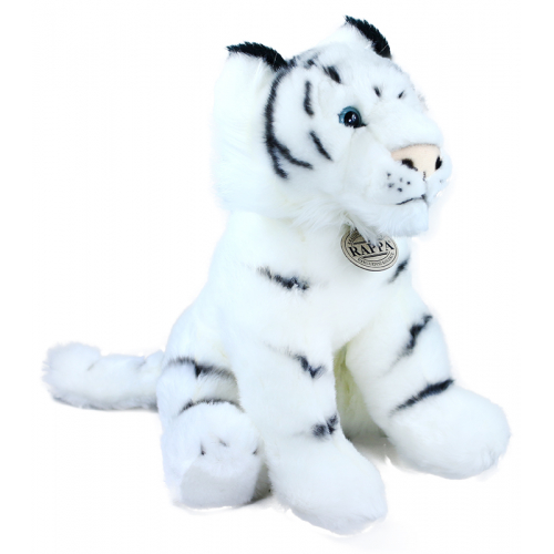 Obrázek plyšový tygr bílý sedící, 30 cm