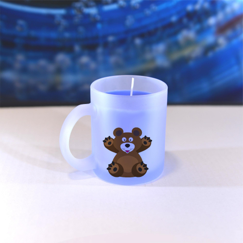 Obrázek Vonná svíčka Veslá zvířátka Medvídek - modrá, vanilka