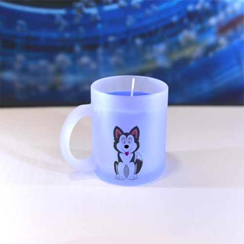Obrázek Vonná svíčka Veslá zvířátka Husky - modrá, vanilka