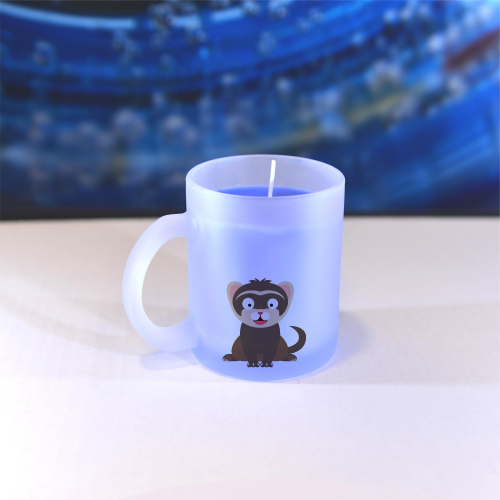 Obrázek Vonná svíčka Veslá zvířátka Fretka - modrá, vanilka